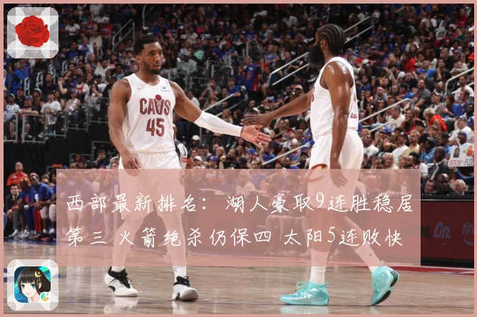 西部最新排名：湖人豪取9连胜稳居第三 火箭绝杀仍保四 太阳5连败快船追赶